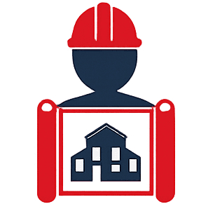 Engineering oversight — professional with hard hat and project planning graphic