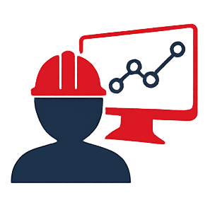 ICT and ITS systems expertise — professional with hard hat and traffic monitoring display